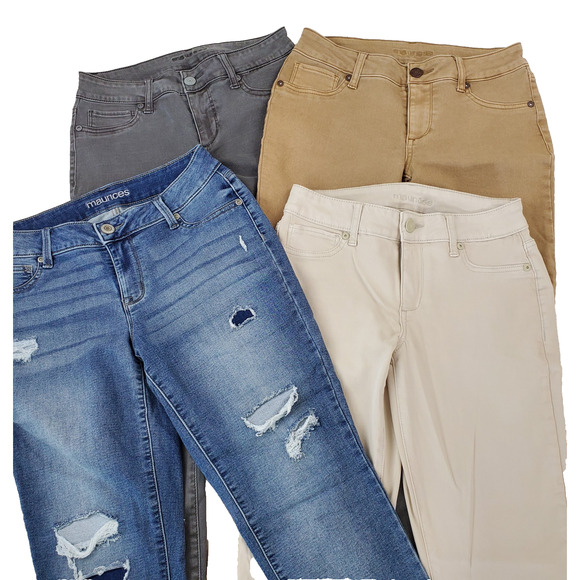 Maurice Lot of 4 Work Colors Stretch Jeans Women's S-R Work Office School Pants - Picture 1 of 7